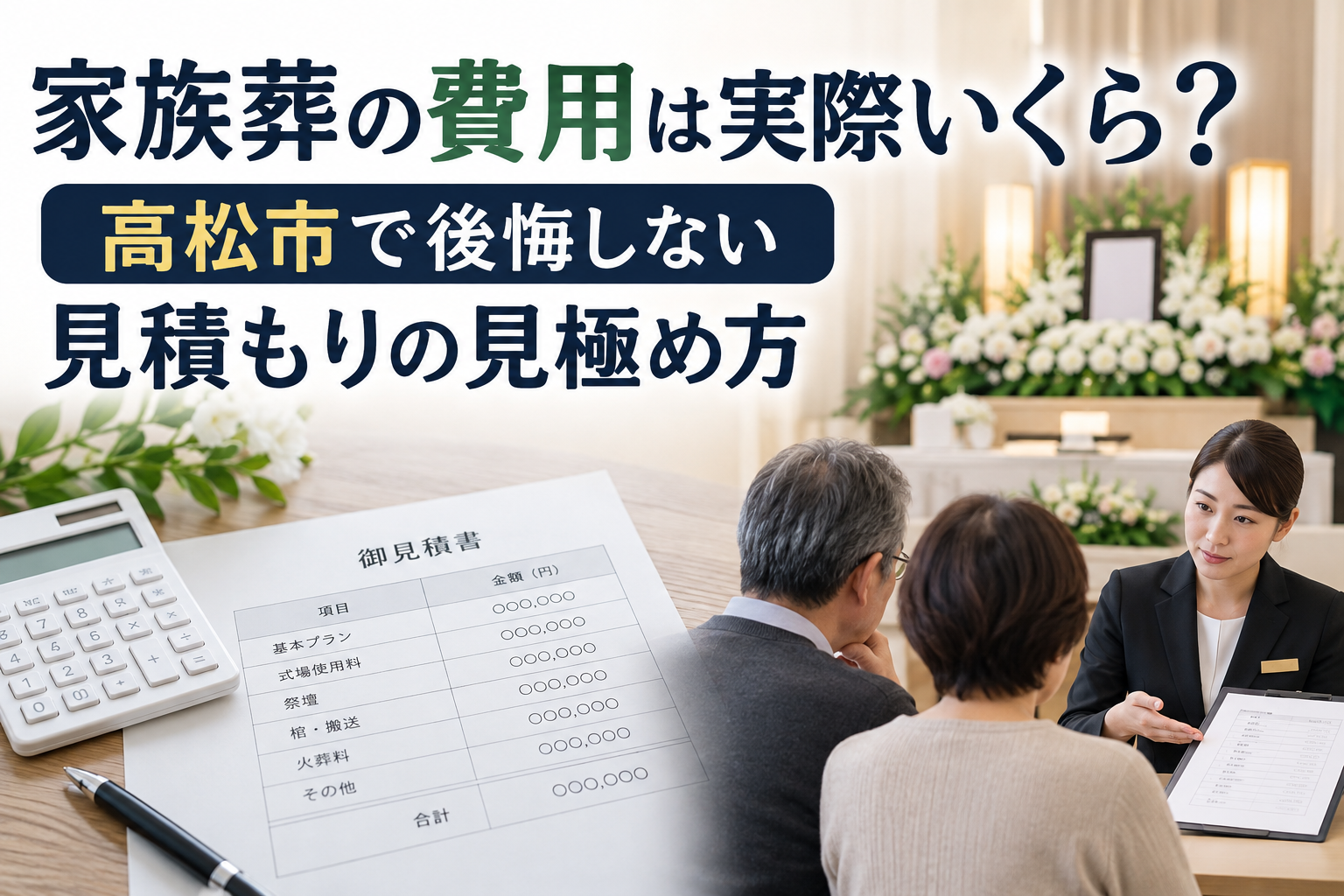家族葬の費用は実際いくら？高松市で後悔しない見積もりの見極め方