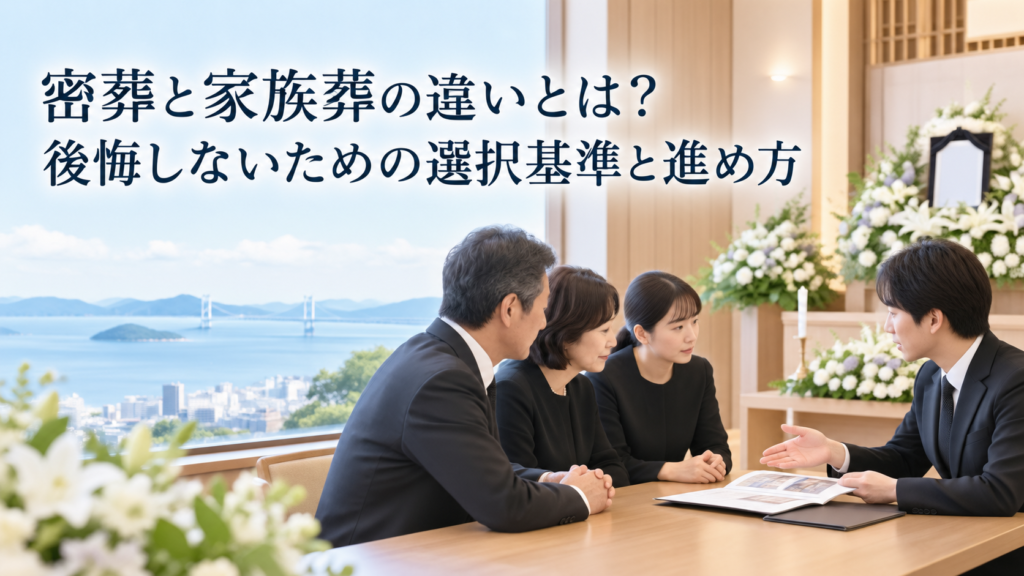 密葬と家族葬の違いとは?後悔しないための選択基準と進め方